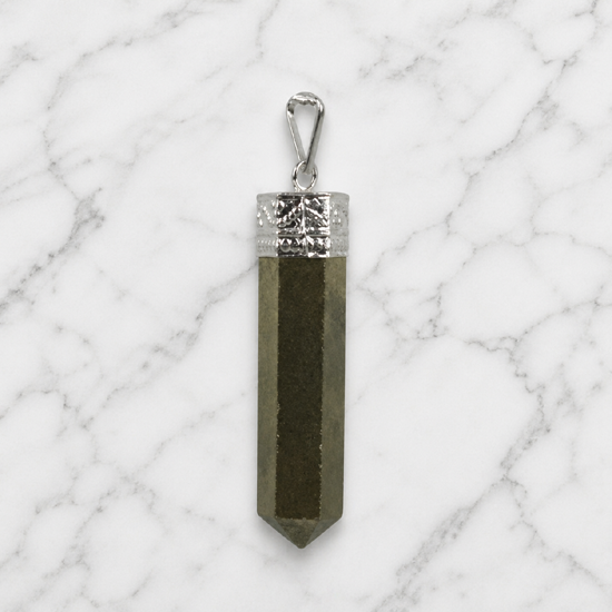 Pyrite Pencil Pendant